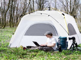 4 Person Automatic Camping Tent, Outdoor Pop Up Tent, Portable Backpacking Dome Shelter, Light Grey T3398P348684