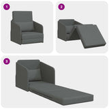 Sofa Bed Dark Grey 65 x 80 x 83 cm Fabric 4106638