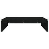 Garden Footstool Black Solid pine wood 120x80 cm Modular 825755