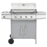 Gas Barbecue Grill 41 Cooking Zone Silver Stainless Steel 310109
