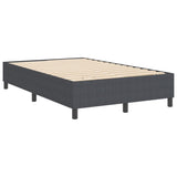 ZNTS Box Spring Bed Dark Grey Small Double Corduroy Fabric 3337398