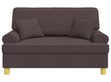 Armchair with Cushions Dark Brown Fabric 42043508
