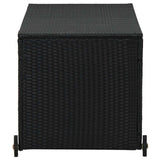 Garden Storage Box Black 120x65x61 cm Poly Rattan 310089