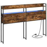 Headboard with Shelf Smoked oak 120 cm Engineered wood 859687