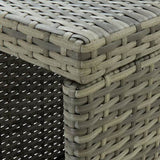 5 Piece Garden Bar Set with Cushions Poly Rattan Grey 3095458