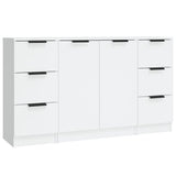 Sideboards 3 pcs White Engineered Wood 3115836