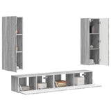 TV Cabinet Set Wall-mounted 3 pcs Grey Sonoma Engineered Wood 3408985