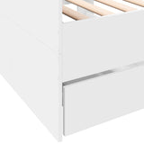 ZNTS Daybed with Drawers without Mattress White 90x200 cm 3280818