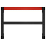 ZNTS Work Bench Frame Metal 80x57x79 cm Black and Red 147927