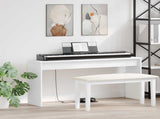 Keyboard Stand White 130 x 32 x 64 cm Engineered Wood 899479