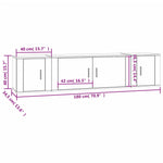 3 Piece TV Cabinet Set Grey Sonoma Engineered Wood 3188420