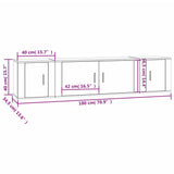 3 Piece TV Cabinet Set Grey Sonoma Engineered Wood 3188420