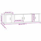 3 Piece TV Cabinet Set Grey Sonoma Engineered Wood 3188420