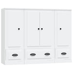 Highboards 3 pcs White Engineered Wood 3185295