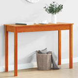 Console Table Wax Brown 110x40x75 cm Solid Wood Pine 847172