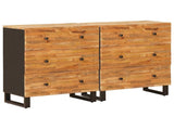 Sideboard 2 pcs Brown 60 x 33 x 75 cm Solid Mango Wood 3310100