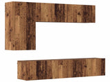 TV Wall Unit Wall-mounted 5 pcs Old Wood Engineered Wood 3402770