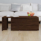 Coffee Table Brown Oak 150x50x35 cm Engineered Wood 815470
