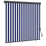 Outdoor Roller Blind 160x250 cm Blue and White 145973