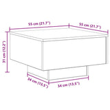 Coffee Table Artisan Oak 55 x 55 x 31 cm 862992
