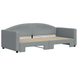Daybed with Trundle without Mattress Light Grey 90x190 cm Single 3197257