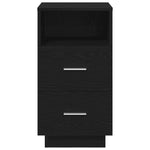 ZNTS Bedside Cabinets 2 pcs with 2 Drawers Black 36x36x68 cm 858581