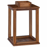 Lantern 3 pcs Natural Mahogany Wood 42012367