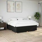 ZNTS Bed Frame without Mattress Black Super King Fabric 3284769