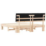 Bed Frame with Upholstered Headboard Black 180 x 200 cm 3398101