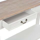 Console Table White 110x35x80 cm Wood 249901