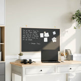 Chalkboard with Solid Pine Wood Frame Black 100x55 cm 4017414