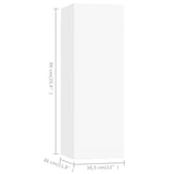 4 Piece TV Cabinet Set White Engineered Wood 3078733