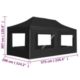 Professional Folding Party Tent with Walls Aluminium 6x3 m Anthracite 45508