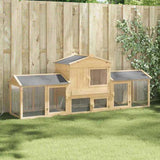 Chicken Coop 3 pcs Brown Solid Pine Wood 3388344