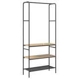 Clothes Rack Sonoma Oak 77 x 30 x 171 cm Engineered Wood 868464