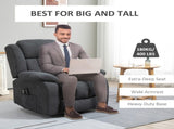 Overstuffed Riser and Recliner Chairs for the Elderly with 8 Vibration Massage, Fabric Upholstered T3398P378882