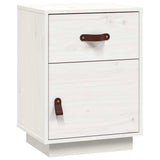 Bedside Cabinet White 40x34x55 cm Solid Wood Pine 818307