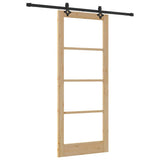 Sliding Door ORKDAL Natural and Black 86 x 211 cm 3332173