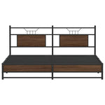 Bed Frame without Mattress Brown Oak 160x200 cm Engineered Wood 4107019