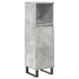 3 Piece Bathroom Furniture Set Concrete Grey Engineered Wood 3324957