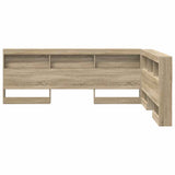 Storage Headboard with Shelf Sonoma Oak 135 cm Engineered Wood 3335551