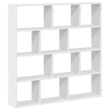 Wall Cube Shelf 12 Compartments White Engineered Wood 860004
