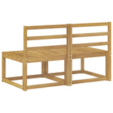 2 Piece Outdoor Middle Sofa Solid Acacia Wood White 901462