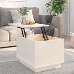 Coffee Table White 40x50x35 cm Solid Wood Pine 813411