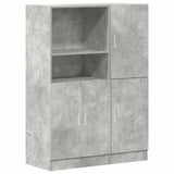 2 Piece Kitchen Cabinet Set Concrete Grey Engineered Wood 3324145