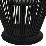 Hanging Candle Lantern Holder Bamboo Black 60 cm 246813