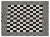 50 Piece Towel Set Black and White Cotton 136293