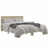 Bed Frame without Mattress Sonoma Oak 140x190 cm 3280168