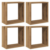Wall Cube Shelves 4 pcs Artisan Oak 30x15x30 cm Engineered Wood 856580
