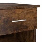 Desk with Drawer Smoked Oak 90 x 49 x 75 cm Engineered Wood 869270